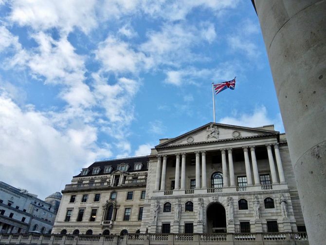 旧王立証券取引所のある辺りが、ロンドン金融街の中心地。