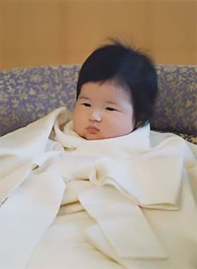 生後3カ月頃の愛子内親王殿下（2002年）