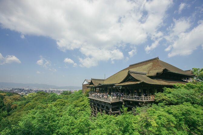 京都の清水寺の眺め