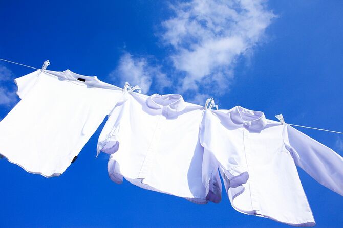 干される洗濯物