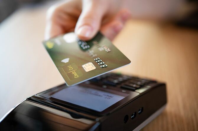 クレジットカード非接触決済のクローズアップ