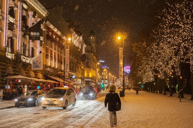 雪が積もったオスロ