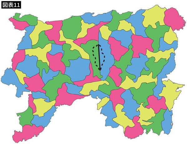 【図表11】4色で塗り分けたnカ国の地図