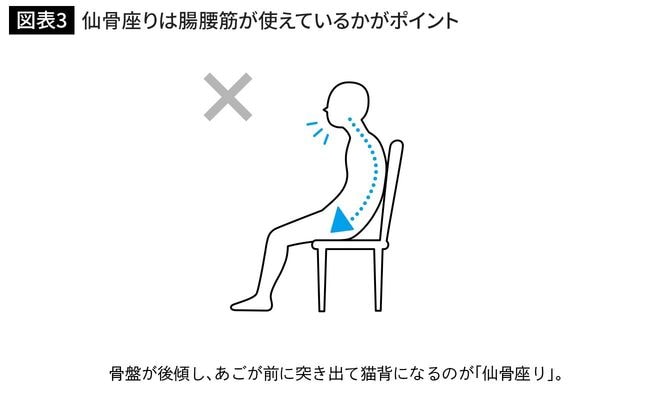 仙骨座りは腸腰筋が使えているかがポイント
