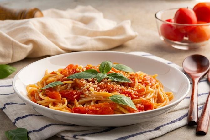 フレッシュトマトソースのスパゲッティ