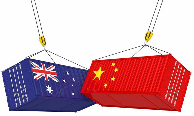 オーストラリアと中国のコンテナ