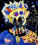 澤登丈夫コレクションから、はまぐちさくらこの作品。1981年京都生まれの若手ながら、来年2月から大阪の国立国際美術館で開催される新築移転5周年記念展「現代日本の絵画」に参加予定。