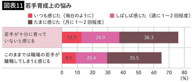 【図表11】若手育成上の悩み