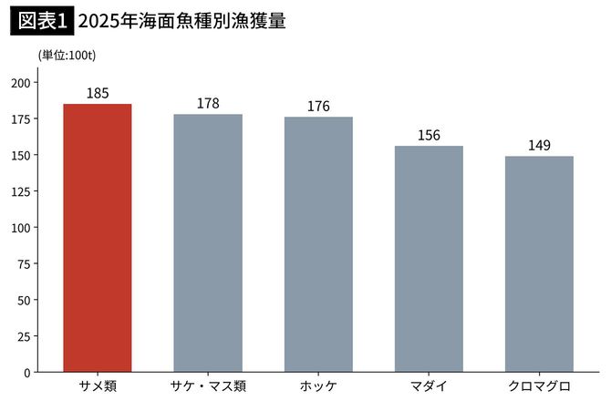 【図表1】2025年海面魚種別漁獲量