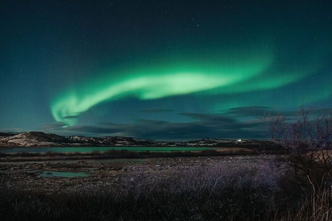 ムルマンスクから約120km離れたテリベルカで撮影されたオーロラ