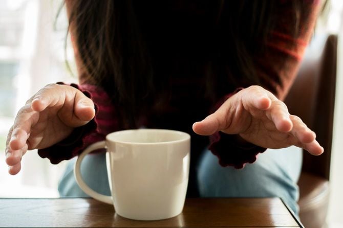 コーヒーを飲みながらおしゃべり