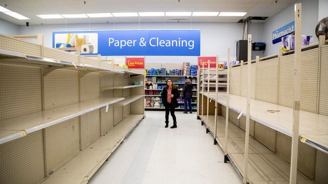 トロントのスーパーで2020年3月撮影