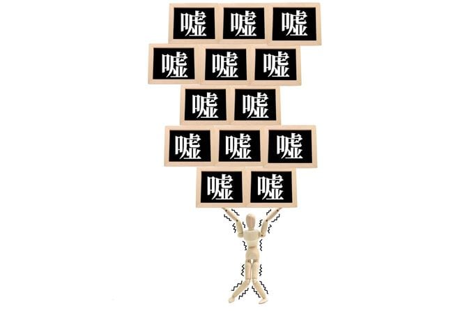 嘘に押しつぶされる概念