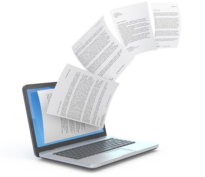 Uploading documents from laptop