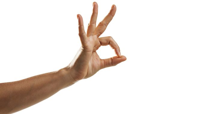 ハンドジェスチャーでOKのサイン