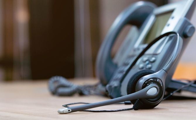 ヘッドセットと電話