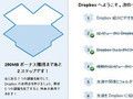 ユーザーの利用促進のためにゲーミフィケーションを利用する例(Dropbox のサイトより)。