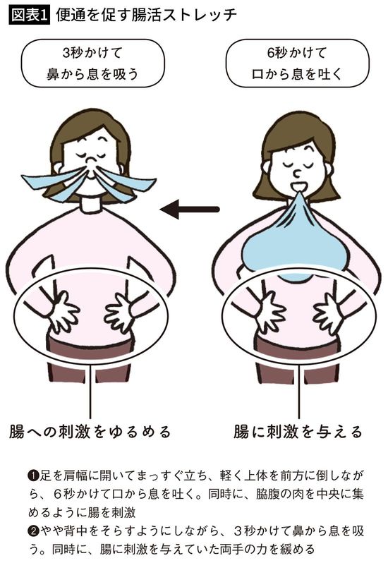 【図表1】便通を促す腸活ストレッチ