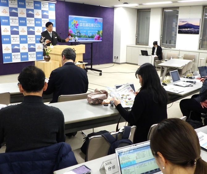 3月26日の知事会見（静岡県庁）