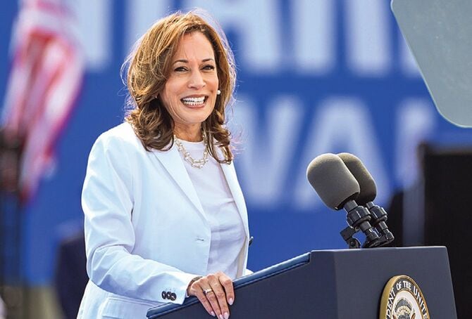 民主党大統領候補のカマラ・ハリス副大統領。