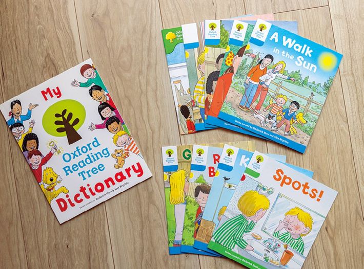 「Oxford Reading Tree」シリーズは、辻さんが実際に使用していた教材。展開にオチもあり、読書の楽しさを感じられる。