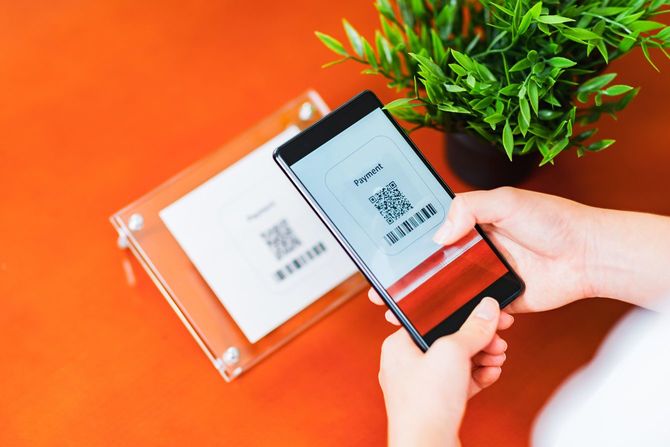 スマートフォンによるQRコード決済