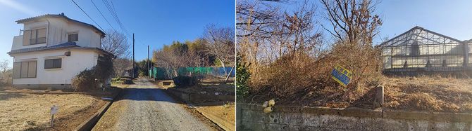 閉校した小学校の近くにある旧分譲地