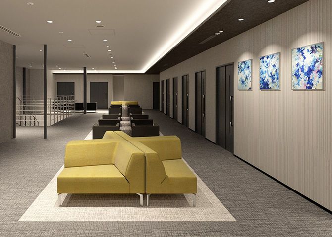 ギャラリーをほうふつとさせる健診・ドックエリア。