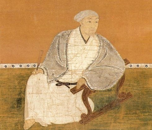如水居士画像（崇福寺蔵）・部分