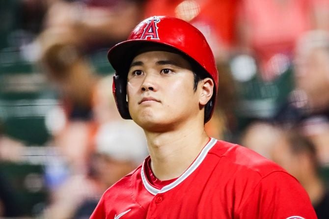 プレー中の大谷翔平