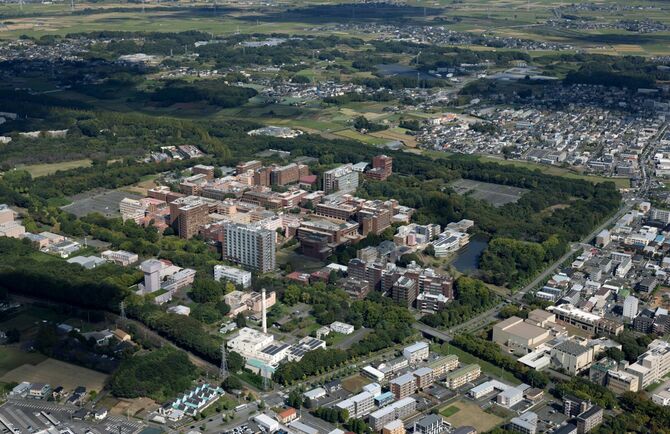 広大な敷地を持つ筑波大学