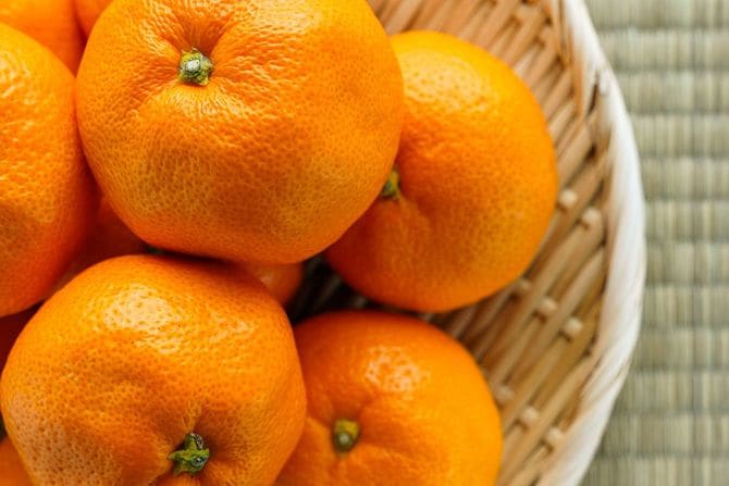 籠に入ったミカン