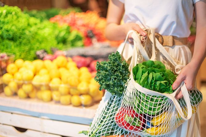 メッシュの買い物袋