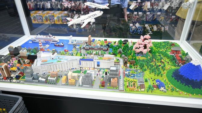 池袋での位置関係をレゴで再現した概略図