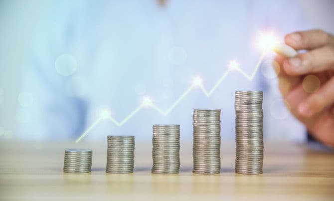 コインの積み重ねイメージ