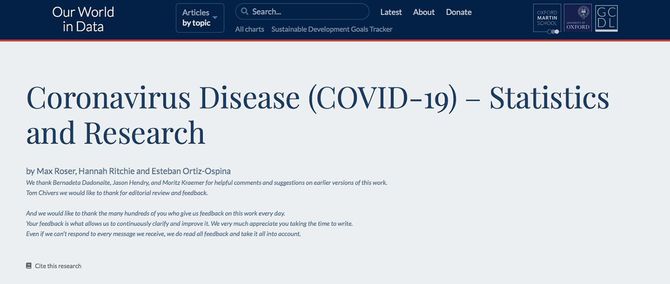 Coronavirus Disease (COVID-19) – Statistics and Research