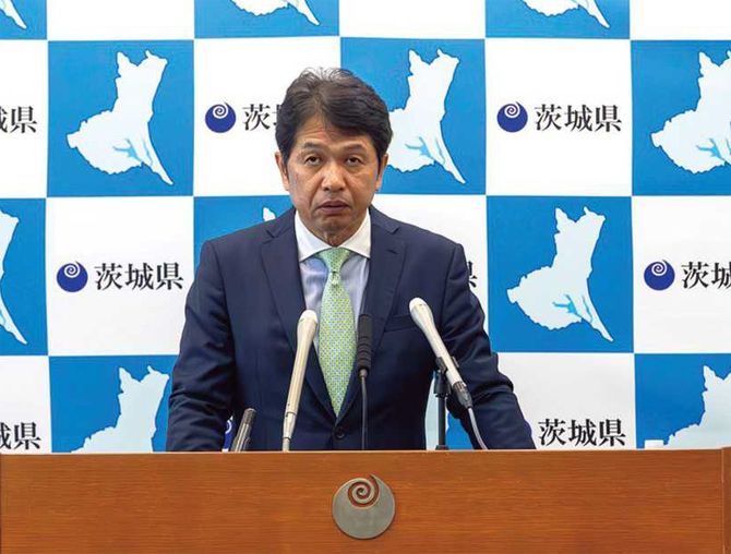 茨城県の大井川和彦知事。都道府県別で茨城県は外国人不法就労者数が3年連続トップになった。