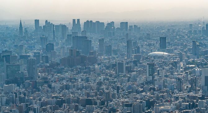 東京のの街並み。東京は日本の首都です。