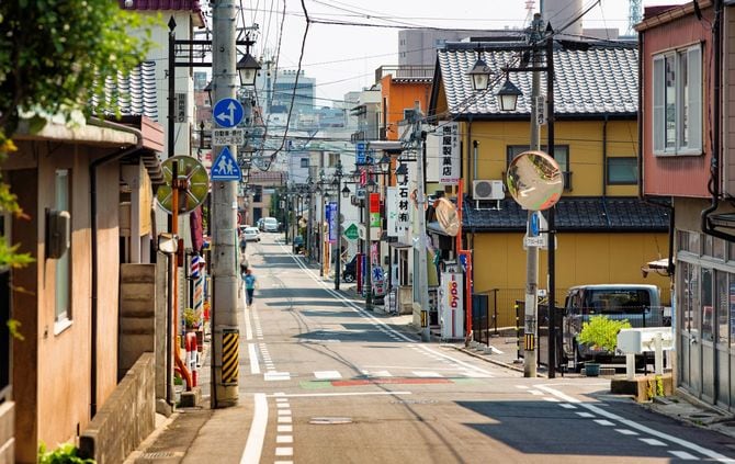 長野県の小さな住宅街