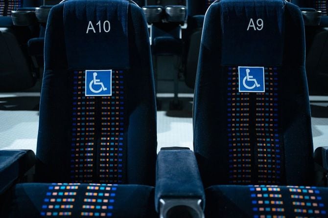 映画館の障害者用座席