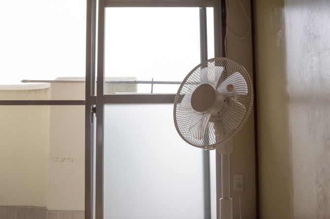 アパートの扇風機