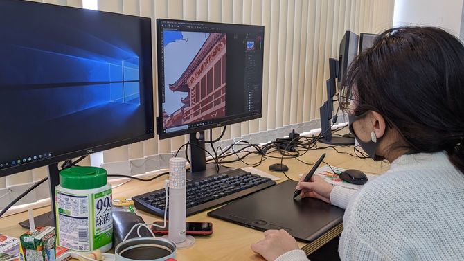 東京都町田市の雑居ビルで、中国の人気アニメを作画している