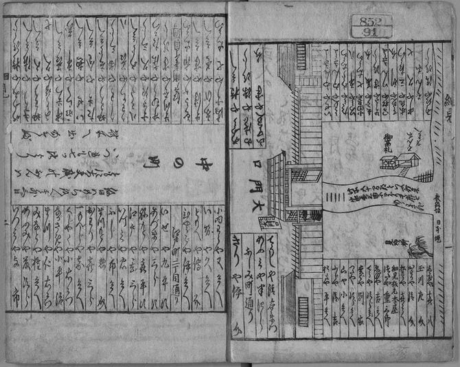 出版界の風雲児・蔦屋重三郎の「吉原案内本」（「吉原細見」＝国立国会図書館蔵）