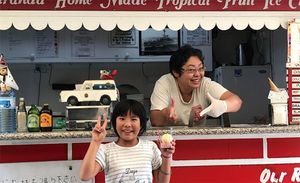 オーストラリア旅行時の環さん。自己主張もできるようになり、“今日、誕生日なんです”と伝えたところ、アイスを1つおまけしてくれたという。撮影＝黒坂明美