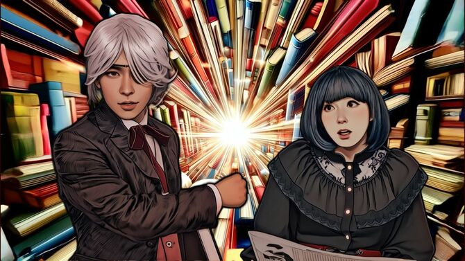 出典=カンテレ「八雲とセツの怪談事件簿」トレーラーより。AIで加工した新人アナと背景の合成