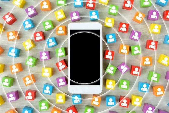 人間の絵文字とスマートフォン