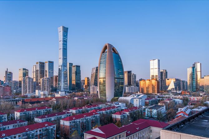 北京市朝陽区の北京中心ビジネス地区（CBD）