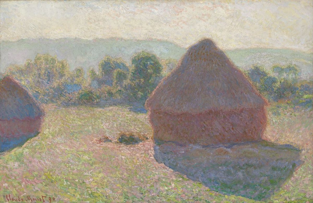 クロード・モネ『積みわら、（日光、真昼）』、1890-1891、油彩、キャンバス。オーストラリア国立博物館蔵