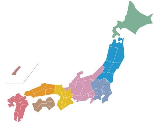 日本列島のイラスト