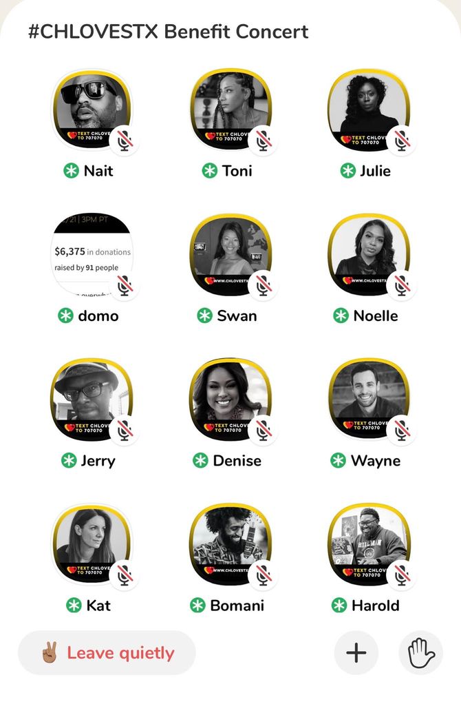 テキサス州災害支援のチャリティーコンサート（クラブハウスのアイコン・Boanmiも参加している）